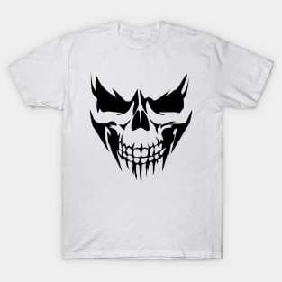 Feel-ink Skull Death Dead Halloween Scary Cranium Face T-Shirt